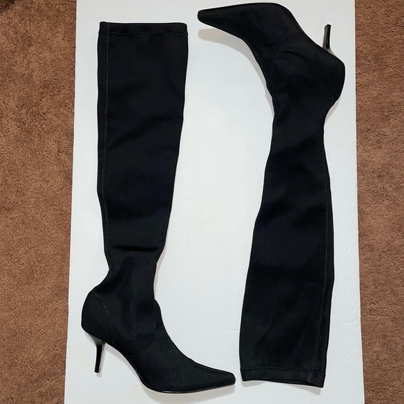 Pazzo Over the Knee pointy toe Fabric Boots ๐ค - Picture 6 of 14